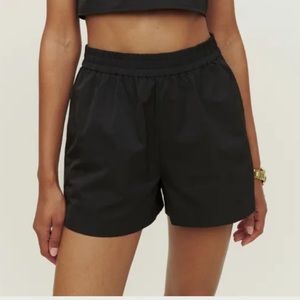 NEW Reformation Olive Wind Shorts in Black L